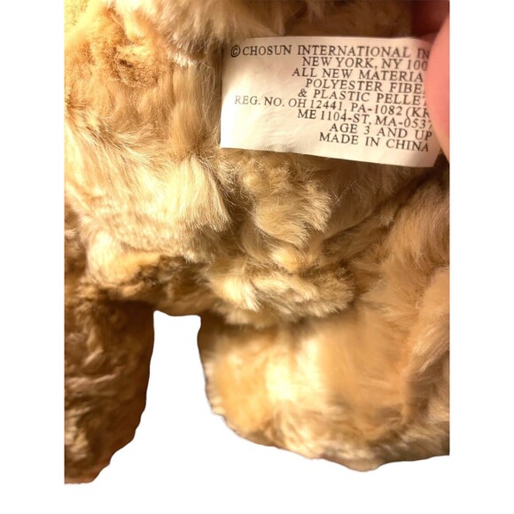 Chosun Sitting Teddy Bear Bumblebee Bee On Nose Plush Bow 12" Stuffed Animal Tan - Picture 3 of 3